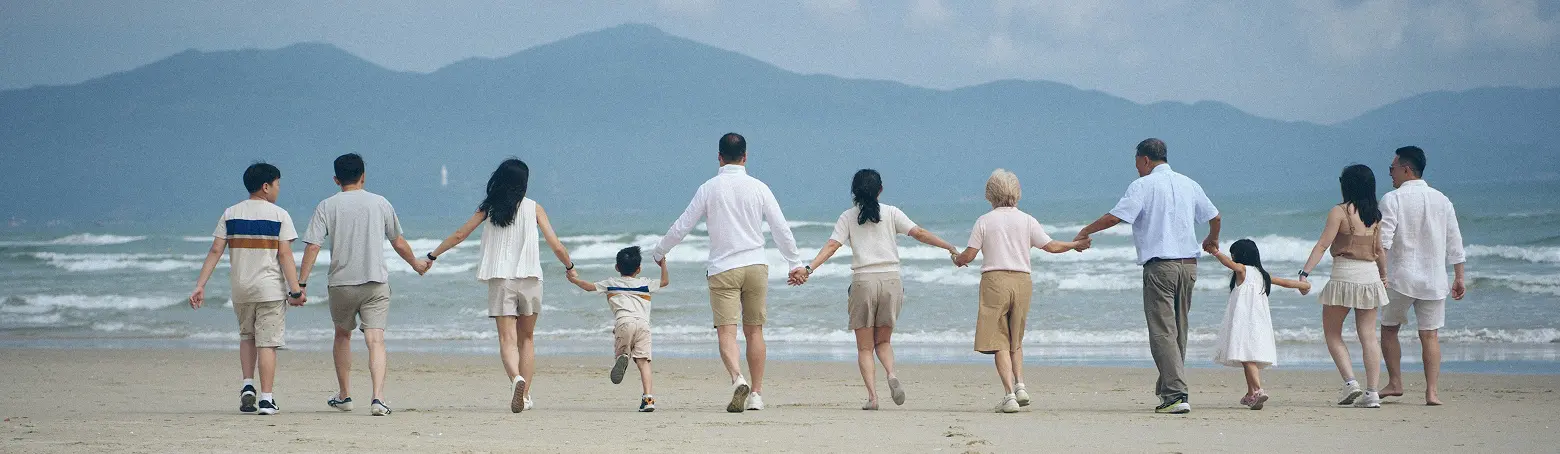 Family in the Beach